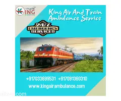 Hire King Train Ambulance Service in Patna with medical team at Minimum Budget