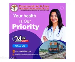 24 Hours Helpful Panchmukhi Train Ambulance Available in Low Budget in Lucknow