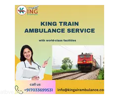 Select The King Train Ambulance Services In Indore With Life Support ICU And CCU System